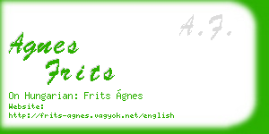 agnes frits business card